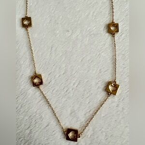 Kate Spade Gold Square Spade Necklace